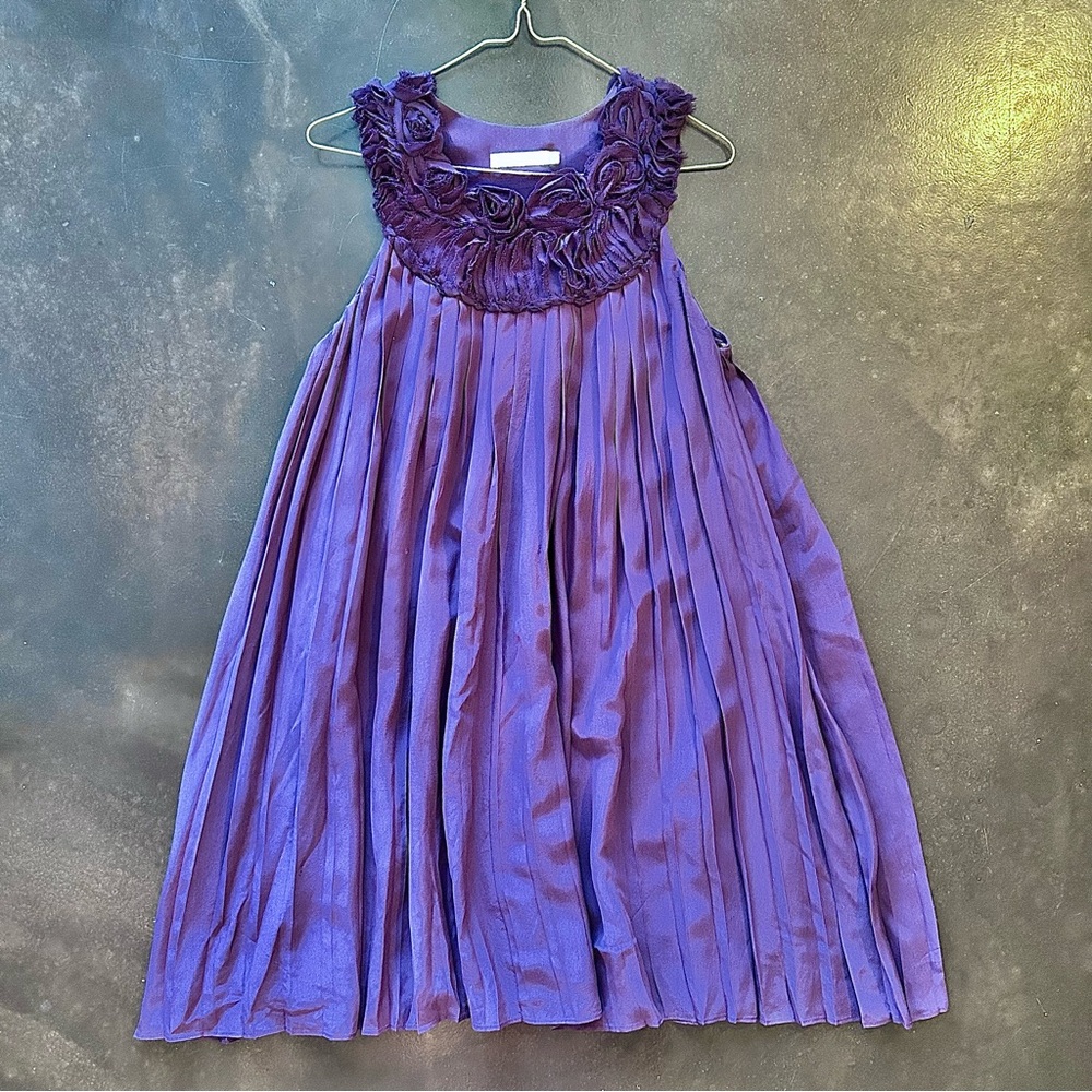 100% silk rosette Anthropologie brand- see u soon-  babydoll dress, medium